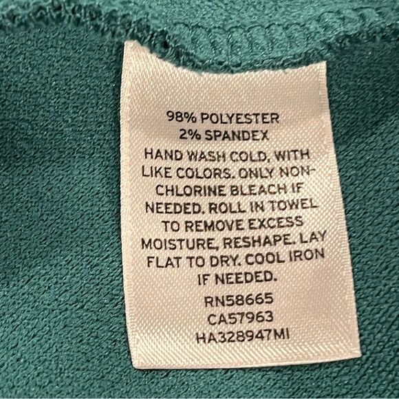 Halogen green Teal v-neck Sleeveless skater style Dress size large - Picture 12 of 14